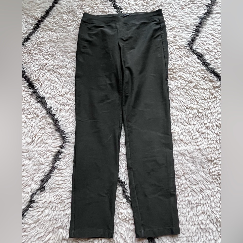 Eileen Fisher Stretch Viscose Pants – Dark Green – XS